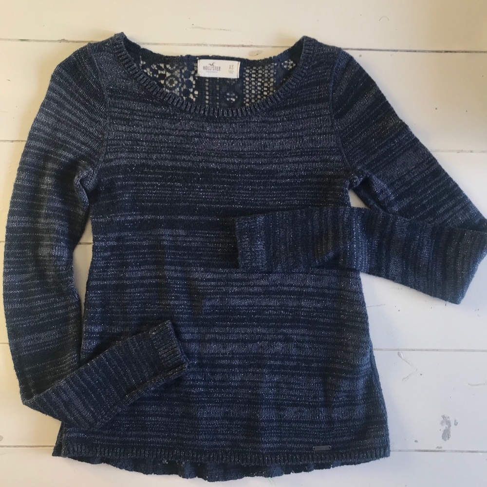 Hollister sweater with knit back